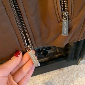 Michael Kors brown leather jacket.
